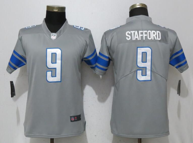 Women Detroit Lions #9 Stafford Gray Vapor Untouchable Player Nike Limited NFL Jerseys->philadelphia eagles->NFL Jersey